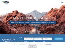Tablet Screenshot of escapecampervans.com